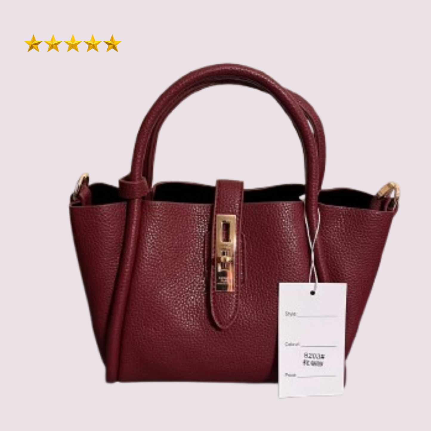 Elegant Soft Leather Handbag - Boorso